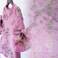 Tissu jacquard métallique sale rose pour vêtements